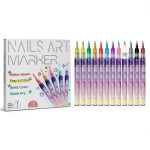 Nail Art Marker BeautyPro 12-Color Fine Tip Set-0