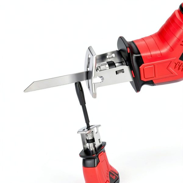 FULLYEA Cordless Reciprocating Saw Red Carbon Steel-2