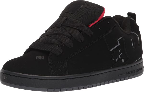 DC Court Graffik Skateboarding Shoes Mens Leather-0