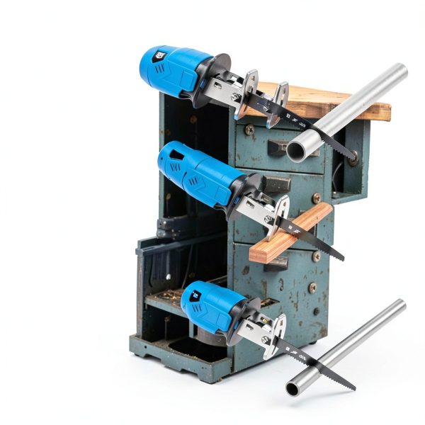 FULLYEA Cordless Reciprocating Saw Blue Carbon Steel-3