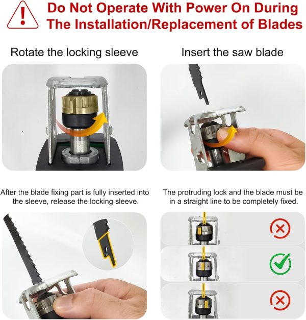 Devaukee Cordless Reciprocating Saw Battery Powered-7