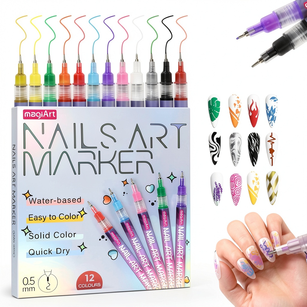 GRKZBKW nail art pens with vibrant colors