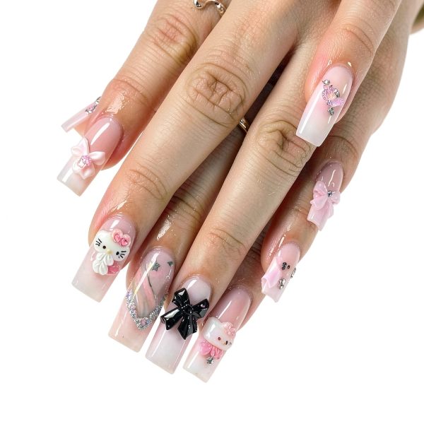 PDFADSK Colorful Acrylic Nail Charms Bow-6