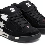 DC Shoes Men's Skate Shoes Black White Leather-0