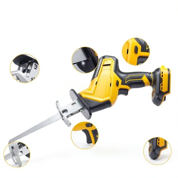 Abonnylv 20V Cordless Reciprocating Saw Yellow-5