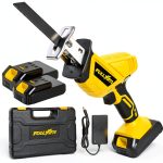 FULLYEA Cordless Reciprocating Saw Yellow Steel-0