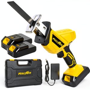 FULLYEA Cordless Reciprocating Saw Yellow Steel-0