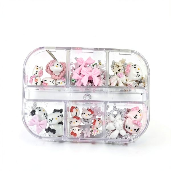 PDFADSK Colorful Acrylic Nail Charms Bow-5