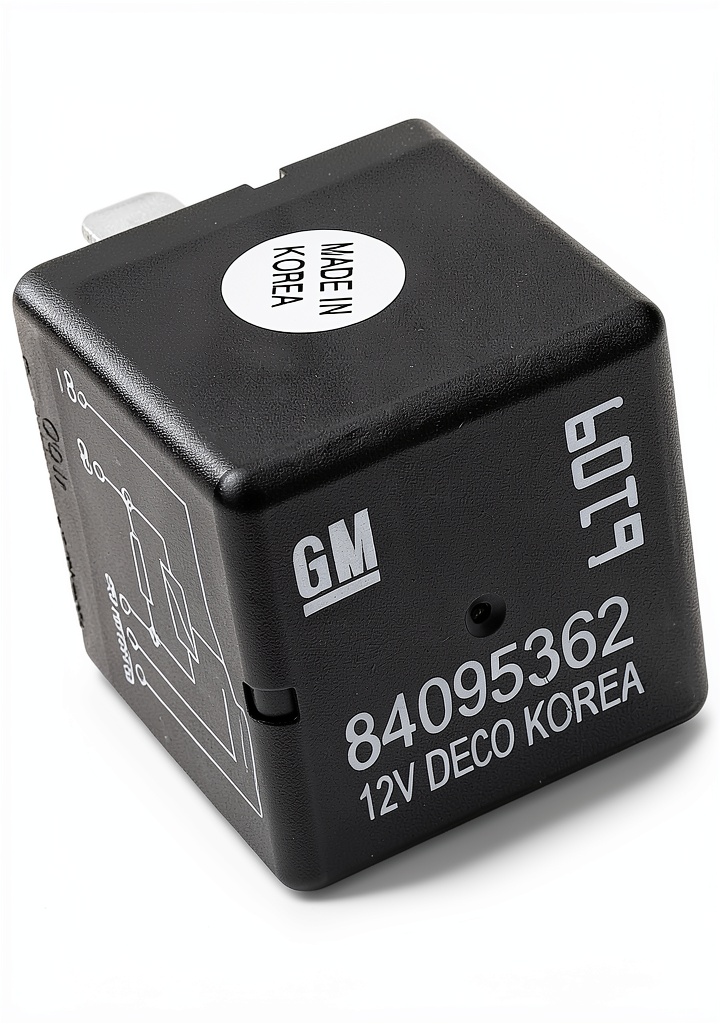 ACDelco relay installed on a DIN rail in a vehicle's engine compartment
