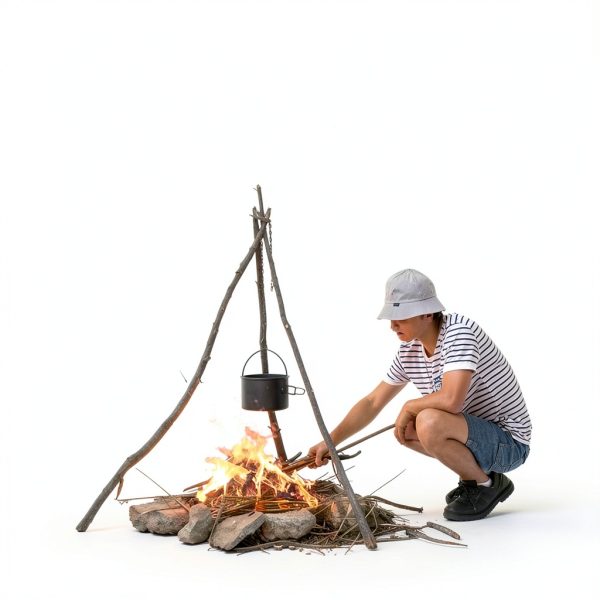 Stainless Steel Camping Gear and Equipment - Campfire Cooking Accessories Set - Radiate Portable Round Cookware - Dutch Oven Camping Cookware - Outdoor Camp Tripod Cooking, Silver-6