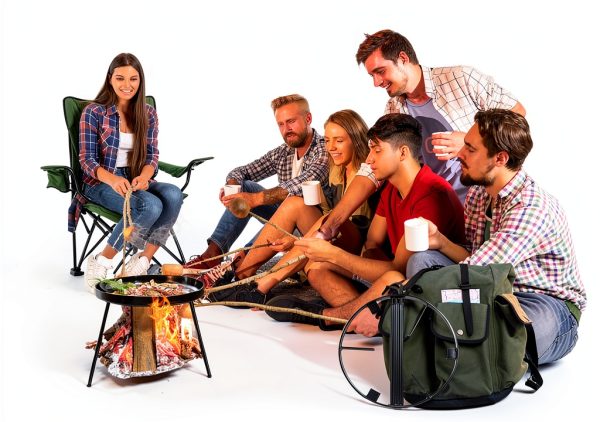 Campfire Tripod for Cooking - Campfire Cooking Equipment, Outdoor Fire Pit Stand, Portable Cast Iron Open Camping Tripod cookware for Dutch Oven,Grill,Lodge,firepit-6