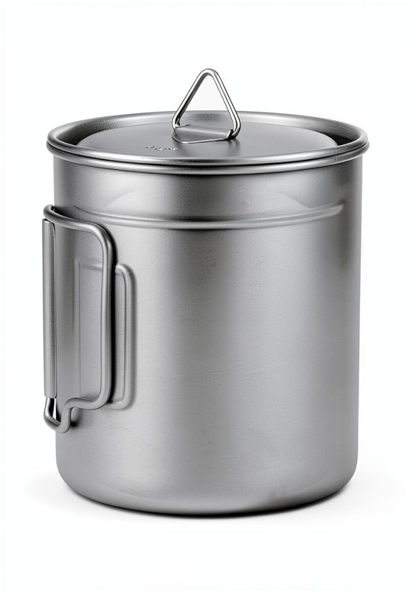 Odoland Titanium Camping Cookware 420ML & 750ML Titanium Pot with Lid and Spork Lightweight Camping Pot for Backpacking Hiking Traveling and Picnic-1