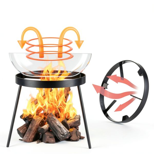 Campfire Tripod for Cooking - Campfire Cooking Equipment, Outdoor Fire Pit Stand, Portable Cast Iron Open Camping Tripod cookware for Dutch Oven,Grill,Lodge,firepit-3