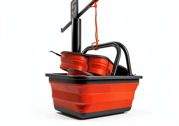 ustFlexWare Collapsible Sink with 2.25 Gal Wash Basin for Washing Dishes and Person During Camping, Hiking and Home-5