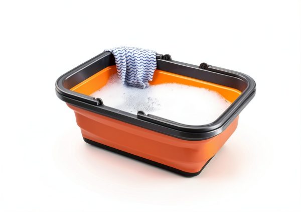 ustFlexWare Collapsible Sink with 2.25 Gal Wash Basin for Washing Dishes and Person During Camping, Hiking and Home-2