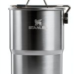 Stanley Wildfare Go 4-Piece Stainless Steel Two Cup Cook Set | 32 oz Pot and Lid with Fold & Lock Handle | 2 Stacking Cups | Camping Essentials for Your Camp Kitchen | BPA-Free | Shale + Charcoal-0