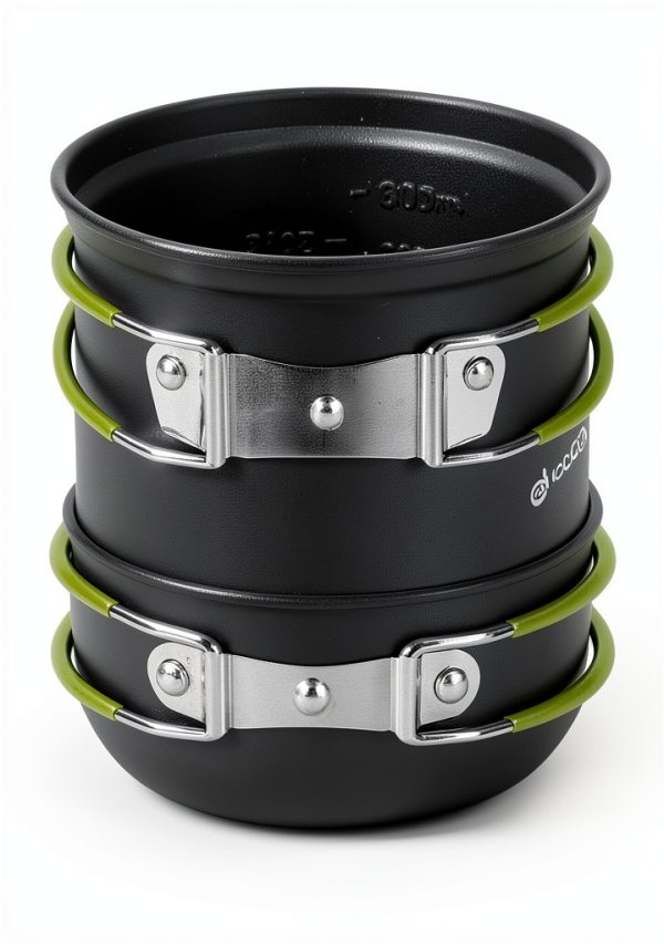 Odoland 16pcs Camping Cookware Mess Kit, Lightweight Pot Pan Mini Stove with 2 Cups, Fork Spoon Kits for Backpacking, Outdoor Camping Hiking and Picnic-2