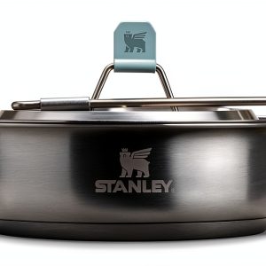 Stanley Wildfare Core 12-Piece Stainless Steel Fry Pan Cook Set | 1 qt Fry Pan with Fold & Lock Handle | Plates, Utensils, Spatula | Camping Essentials for Your Camp Kitchen | BPA-Free-0