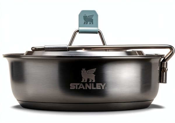 Stanley Wildfare Core 12-Piece Stainless Steel Fry Pan Cook Set | 1 qt Fry Pan with Fold & Lock Handle | Plates, Utensils, Spatula | Camping Essentials for Your Camp Kitchen | BPA-Free-0