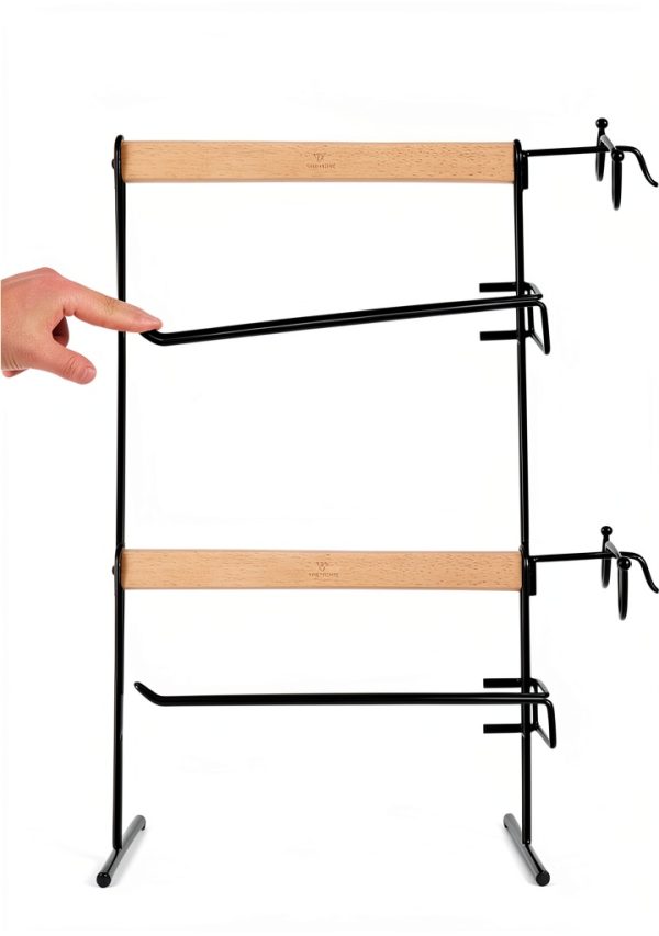 Grill Caddy, Picnic BBQ Organizer for Camping Outdoor Mesh Basket with 3 Hanging Hooks and Paper Towel Holder, Ideal Table Storage Tools for RV Camper/Tailgating/Flatware-4