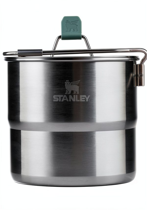 Stanley Wildfare Go Two Bowl Mess Kit | 8pc Portable Pot & Cookware Set | 1.25qt Stainless Steel Pot w/Locking Handle, Lid, 2 Bowls & Sporks-0