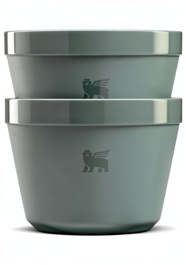 Stanley Wildfare Go Two Bowl Mess Kit | 8pc Portable Pot & Cookware Set | 1.25qt Stainless Steel Pot w/Locking Handle, Lid, 2 Bowls & Sporks-3