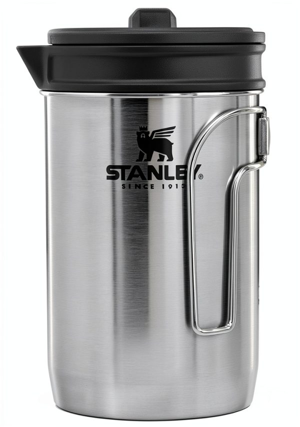 STANLEY All In One French Press Coffee Maker 32 oz | 5 Minute Brew, 4 Hours Hot | Mesh Filter for Coffee Grounds | Insulated Stainless Steel French Press | BPA-Free | Stainless-0