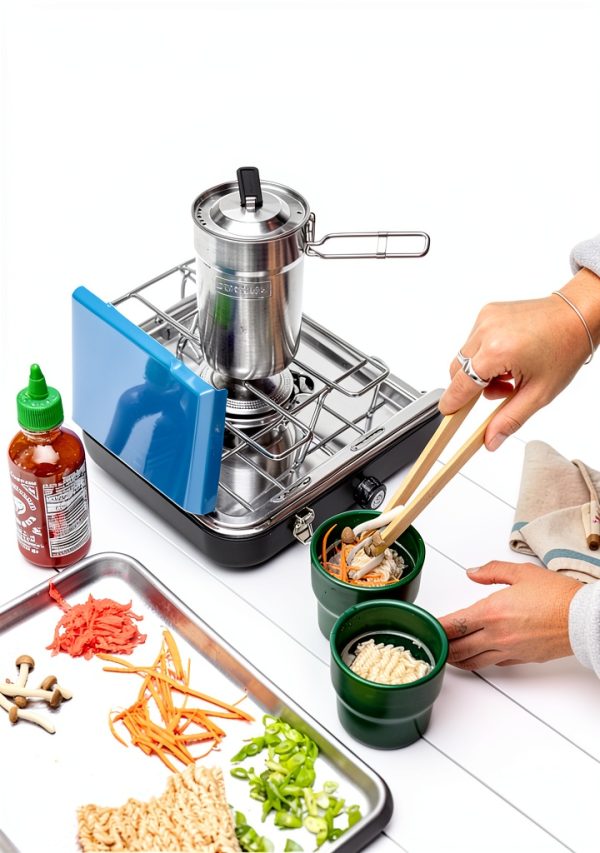 Stanley Wildfare Go 4-Piece Stainless Steel Two Cup Cook Set | 32 oz Pot and Lid with Fold & Lock Handle | 2 Stacking Cups | Camping Essentials for Your Camp Kitchen | BPA-Free | Shale + Charcoal-3