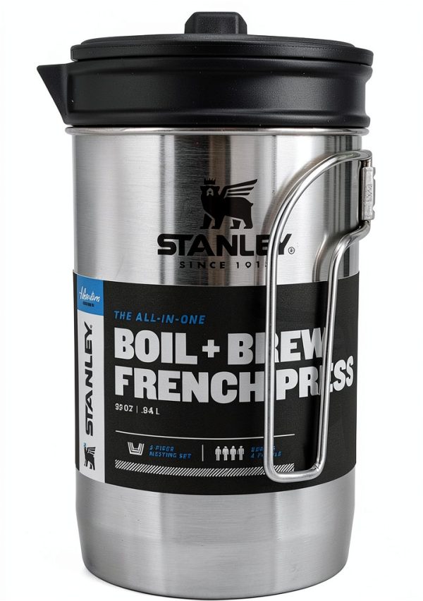 STANLEY All In One French Press Coffee Maker 32 oz | 5 Minute Brew, 4 Hours Hot | Mesh Filter for Coffee Grounds | Insulated Stainless Steel French Press | BPA-Free | Stainless-4