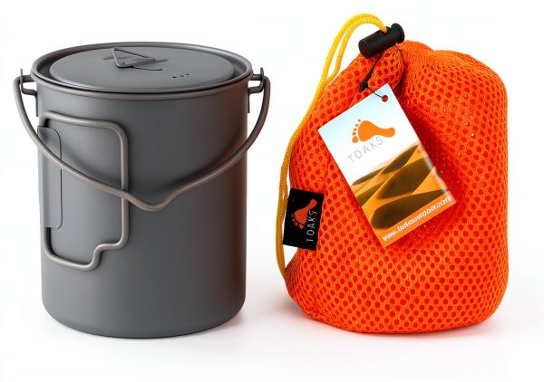 TOAKS Titanium 750ml Pot with Bail Handle for Ultralight Camping, Backpacking Cookware and Mug-0