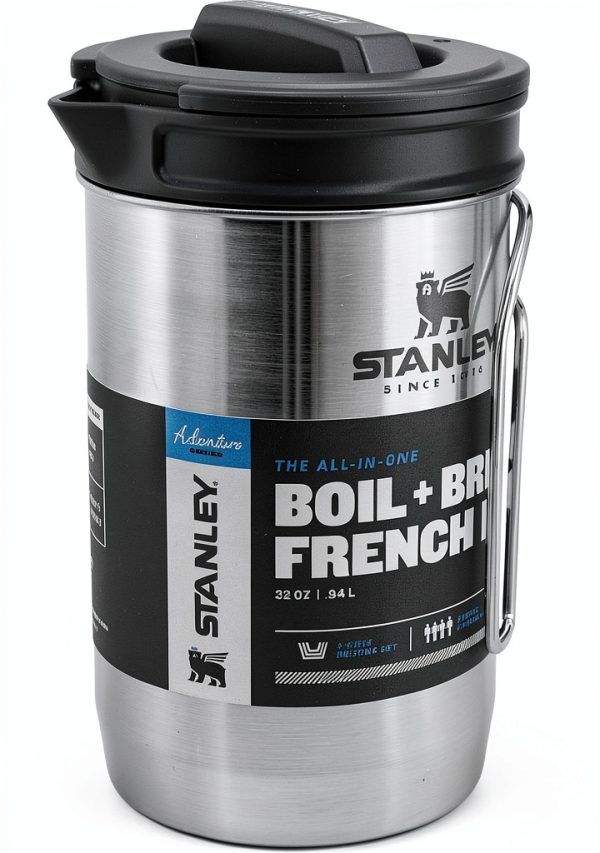 STANLEY All In One French Press Coffee Maker 32 oz | 5 Minute Brew, 4 Hours Hot | Mesh Filter for Coffee Grounds | Insulated Stainless Steel French Press | BPA-Free | Stainless-5